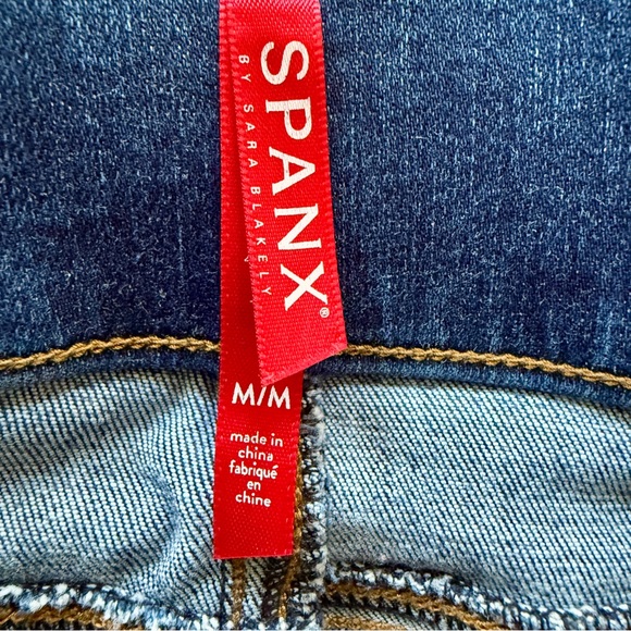 Spanx Ankle Skinny Jeans Size Medium Blue - Picture 5 of 7